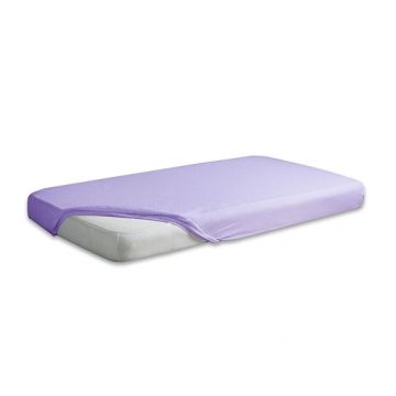 Cearceaf din bumbac 100 cu elastic 120x60 cm Purple 19