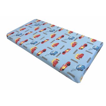 Cearsaf cu elastic roata 120x60 cm Cars