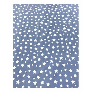 Paturica dubla de vara bebelusi DeLuxe 98x78 cm Stelute pe bleu