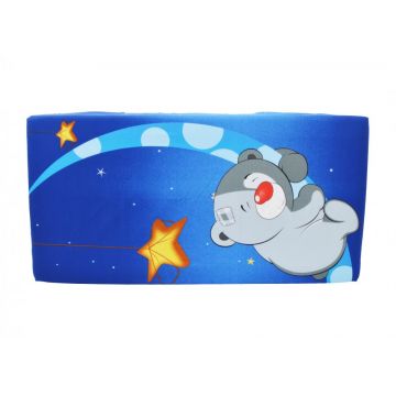 Cearceaf din bumbac cu elastic 120x60 cm Bear Moon Dark
