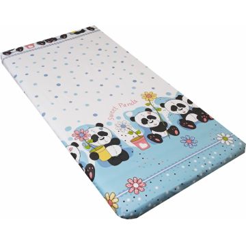 Lenjerie patut Sweet Panda cu 4 piese Blue