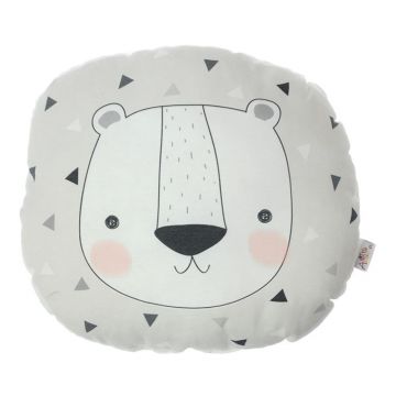 Pernă din amestec de bumbac pentru copii Mike & Co. NEW YORK Pillow Toy Argo Bear, 30 x 33 cm
