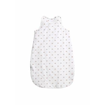 Sac de dormit de vara 100 cm bumbac ranforce Crowns White