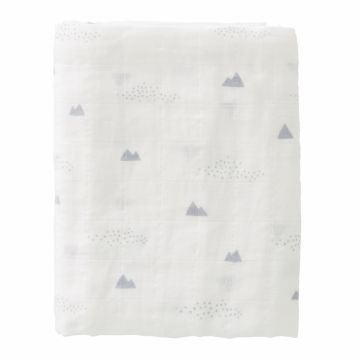 Set 2 paturici muselina de infasat din bumbac organic Polar bear 120x120 cm