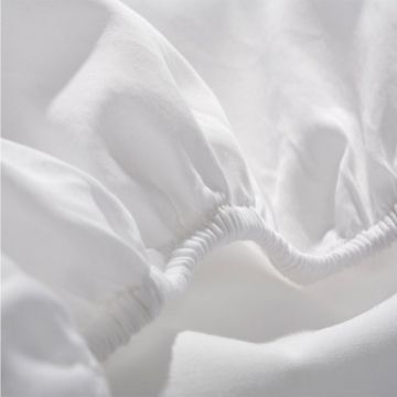 Cearsaf din bumbac jersey cu elastic pe contur 140x60 cm alb