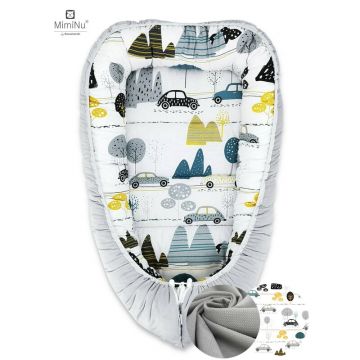 Set 4 in 1 Cosulet bebelus Baby Cocoon 90x50 cm Childrens Journey Grey