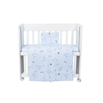 Set lenjerie 4 piese Mini Cot Blue moon dark