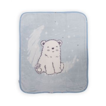 Paturica pentru infasat Baby Wrap Polar Bear Blue