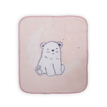 Paturica pentru infasat Baby Wrap Polar Bear Pink