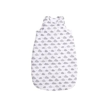 Sac de dormit de iarna 100 cm bumbac ranforce Clouds White