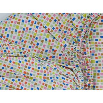 Cearceaf Mozaic patut bebelus 52x95 cm cu elastic din bumbac