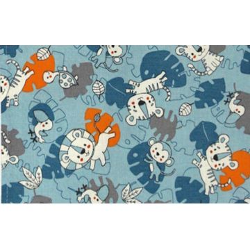 Sac de dormit copii 0.8 tog KidsDecor Tiger Jungle din bumbac 60 cm