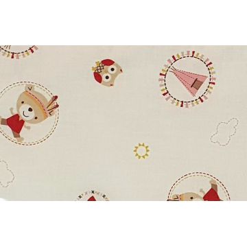 Sac de dormit copii 0.8 cm KidsDecor Mici indieni din bumbac 70 cm