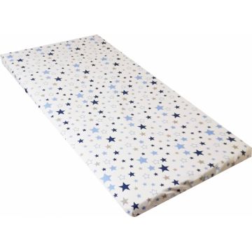 Cearceaf din bumbac cu elastic 120x60 cm Blue Stars