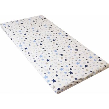 Cearceaf din bumbac cu elastic 120x60 cm Blue Stars