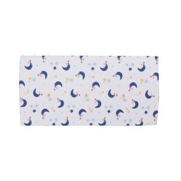 Cearceaf din bumbac cu elastic 120x60 cm Dark blue moon
