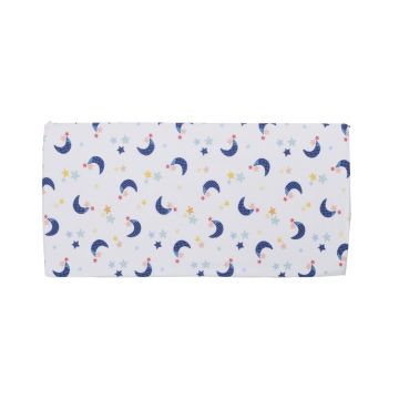 Cearceaf din bumbac cu elastic 120x60 cm Dark blue moon