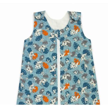 Sac de dormit copii 2.5 tog KidsDecor Tiger Jungle din bumbac 130 cm