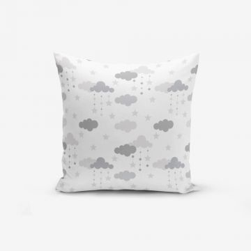 Față de pernă cu amestec din bumbac Minimalist Cushion Covers Grey Clouds, 45 x 45 cm