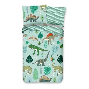 Lenjerie de pat din bumbac pentru copii Good Morning Dinosaurus, 100 x 135 cm Lenjerie de pat din bumbac pentru copii Good Morning Dinosaurus, 100 x 135 cm