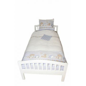 Lenjerie pat copii Odette Blue KidsDecor din bumbac 100x15040x60 cm