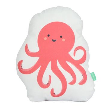 Pernă din amestec de bumbac Happynois Octopus, 40 x 30 cm