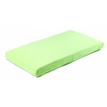 Cearsaf de bumbac jersey cu elastic Sensillo 120x60 cm verde