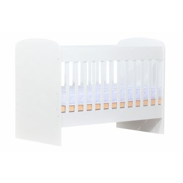 Patut din lemn Nichiduta Sweet Dreams Vip 120x60 cm cu laterala culisanta si detasabila,somiera reglabila pe 3 nivele de inaltime