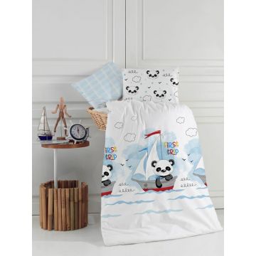 Set lenjerie patut cu 5 piese 120x60 cm First Trip Set lenjerie patut cu 5 piese 120x60 cm First Trip