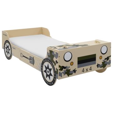 vidaXL Pat off-road pentru copii, camuflaj, 90 x 200 cm