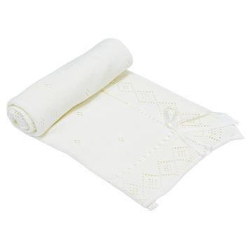 Paturica botez Eko 100 bumbac 80x70 cm ecru