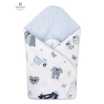 Paturica de infasat multifunctionala standard 75x75 cm Baby Shower BlueBlue MimiNu