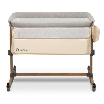 Patut Co-Sleeper cu balansare Leonie Beige Sand Lionelo