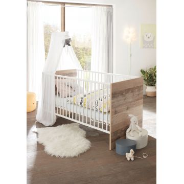 Patut din pal pentru bebe Rini Baby Alb / Natur, 140 x 70 cm