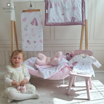 Set 4 in 1 Cosulet bebelus Baby Cocoon 90x50 cm Baby Shower Pink