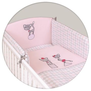 Lenjerie de pat Ceba Baby cu 3 piese piese Kitty Lenjerie de pat Ceba Baby cu 3 piese piese Kitty