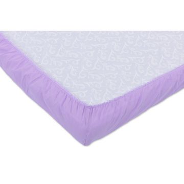 Set 2xCearceaf cu elastic pt patut de 120x 60 cm lila+cappucino