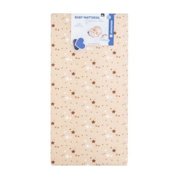 Saltea cu husa detasabila KikkaBoo Fantasia Plus 120x60x8cm Stars Beige