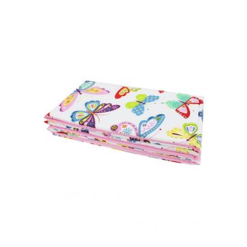 Set 2 aparatori, Prichindel, fluturasi multicolori, 120x60cm