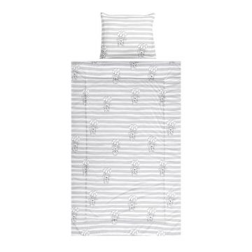 Set lenjerie pat 3 piese bumbac ranforce Cosy Striped Grey