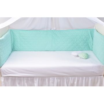 Aparatori groase velvet matlasat 360x33 cm culoarea verde menta Aparatori groase velvet matlasat 360x33 cm culoarea verde menta