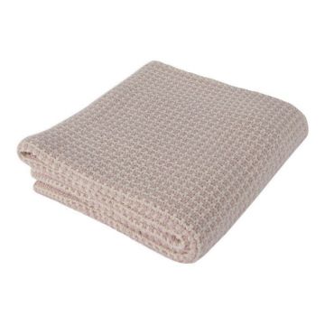 Pătură din bumbac pentru copii Homemania Decor Lee, 90 x 90 cm, roz