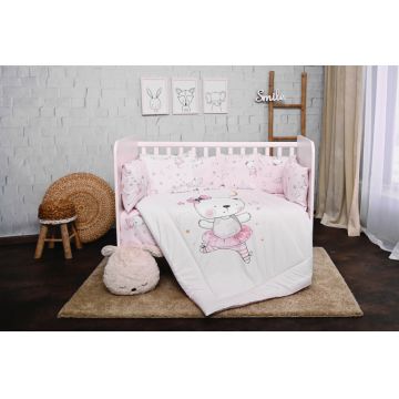 Contractor Bye bye fireworks Set lenjerie pat 8 piese 70x140 cm bumbac ranforce Pink Ballerina Bear - PaturiCopii.ro Contractor Bye bye fireworks Set lenjerie pat 8 piese 70x140 cm bumbac ranforce Pink Ballerina Bear - PaturiCopii.ro
