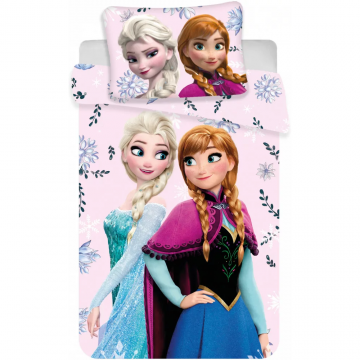Set lenjerie pat copii Frozen Anna and Elsa 100x135 + 40x60 SunCity Set lenjerie pat copii Frozen Anna and Elsa 100x135 + 40x60 SunCity