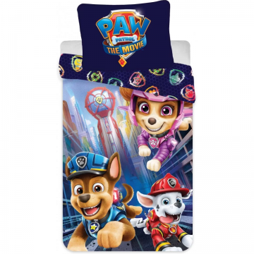 Set lenjerie pat copii Paw Patrol The Movie 100x135 + 40x60 SunCity Set lenjerie pat copii Paw Patrol The Movie 100x135 + 40x60 SunCity