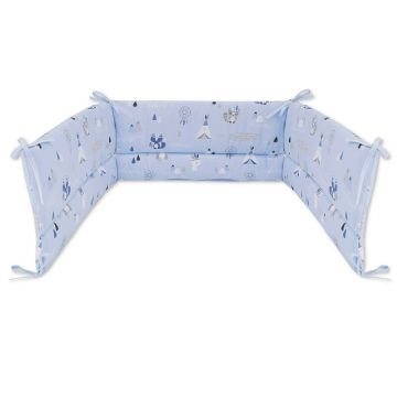 Aparatoare pentru patut 140X70 cm din bumbac 210X30 cm indian blue