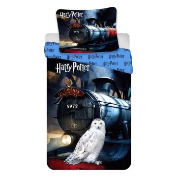 Lenjerie de pat din bumbac pentru copii Jerry Fabrics Harry Potter, 140 x 200 cm