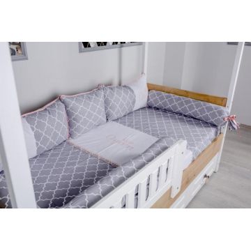 Lenjerie Montessori 8 piese Queen QN121 95x195 cm