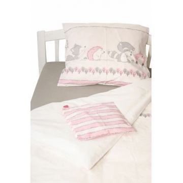 Lenjerie pat copii Odette Pink KidsDecor din bumbac 100x15040x60 cm