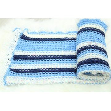 Paturica crosetata blue 90x115